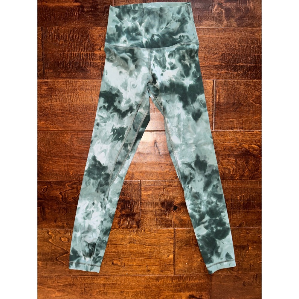 Lululemon Align High Rise Pant 25 Diamond Dye Light Sage Medium Olive Size 2